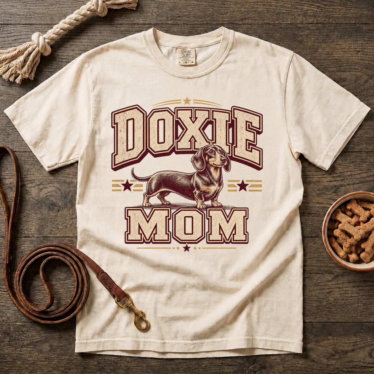 Collegiate Doxie Mom T-Shirt