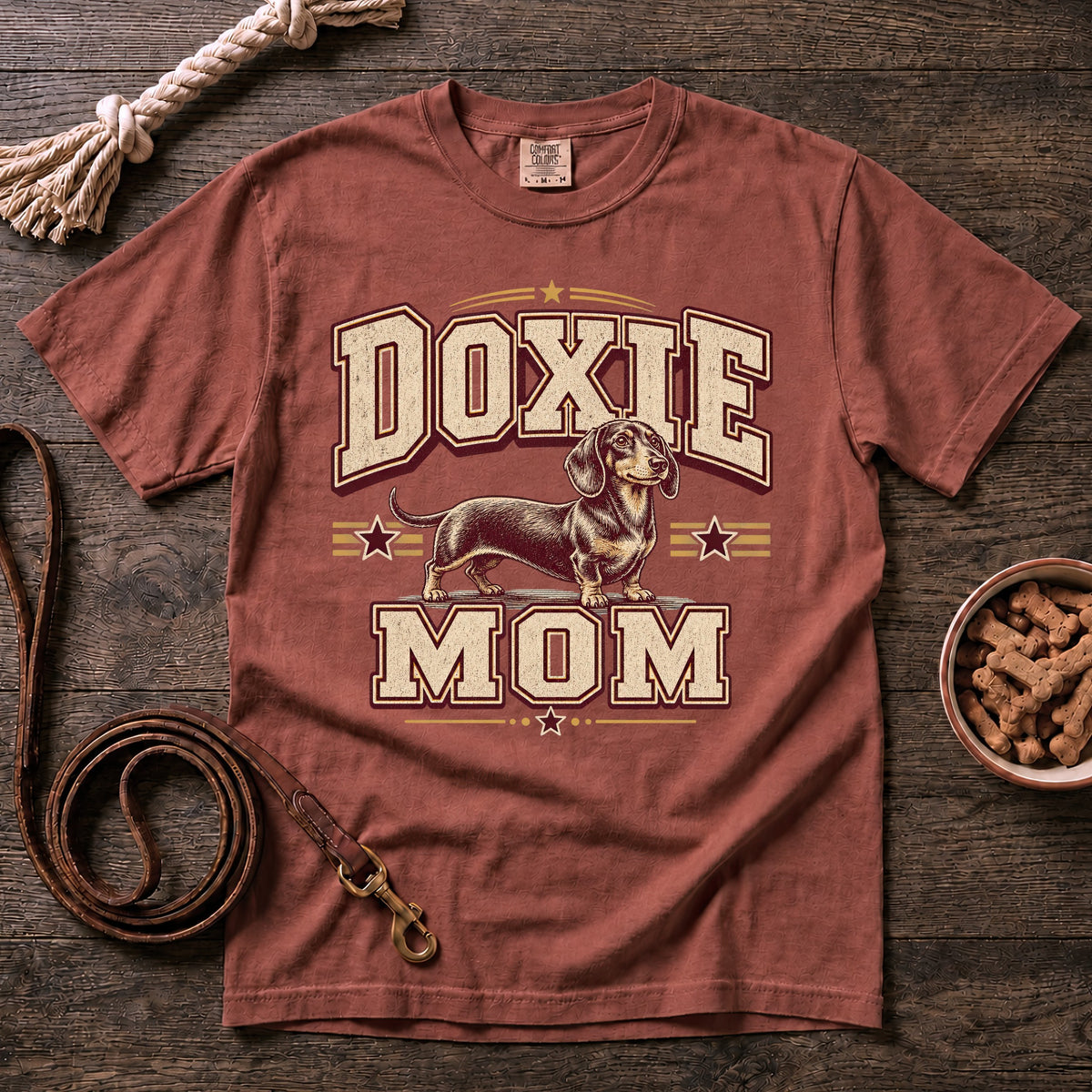 Collegiate Doxie Mom T-Shirt