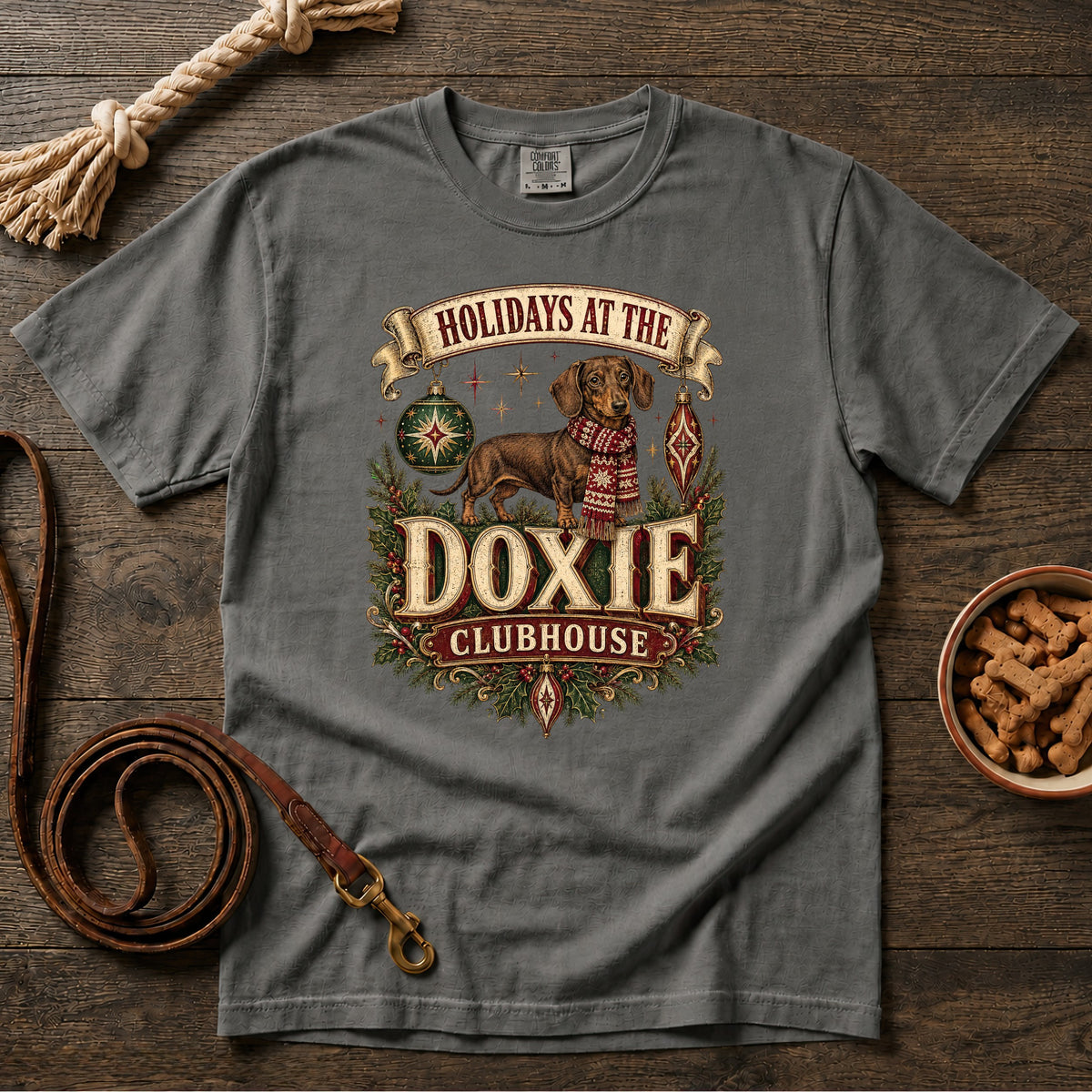 Holidays at the Doxie Clubhouse T-Shirt