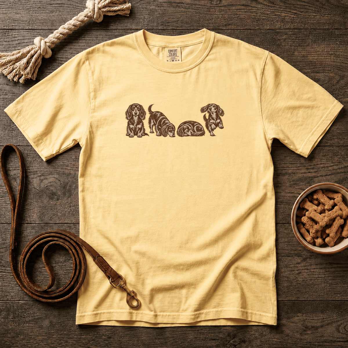 Four Doxies Longhaired T-Shirt