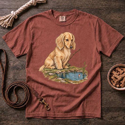 Blonde Longhaired Little Legs, Big Catch T-Shirt