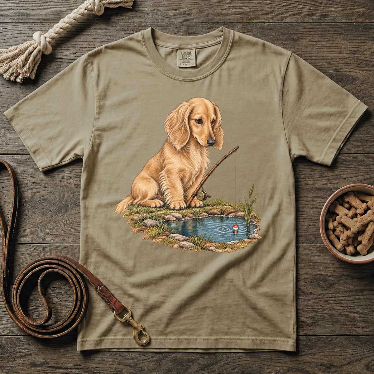 Blonde Longhaired Little Legs, Big Catch T-Shirt