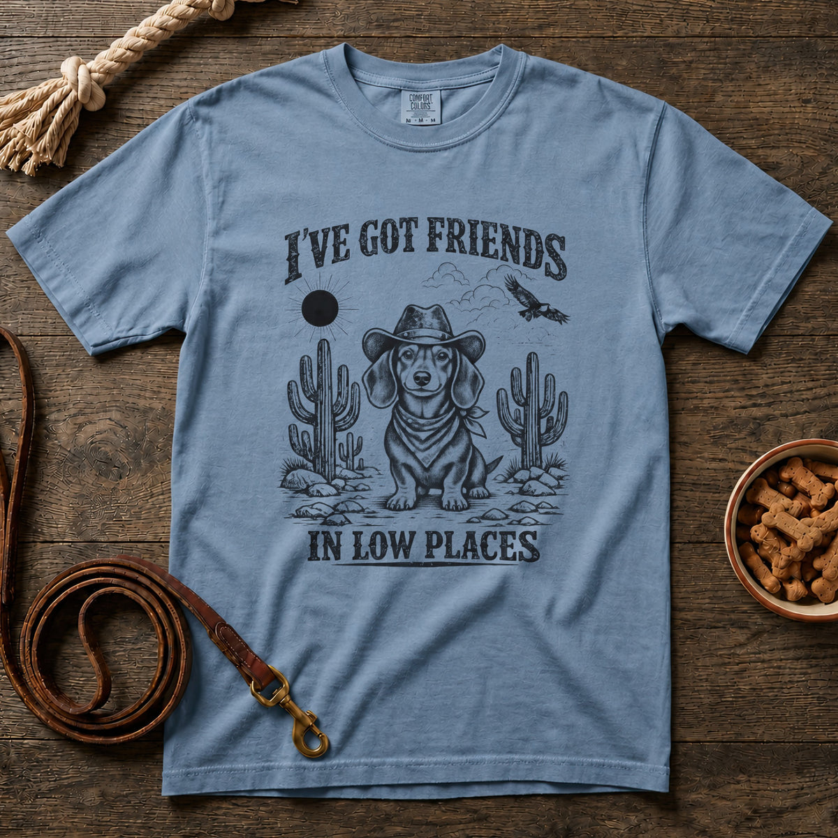 I've Got Friends in Low Places Shorthaired Dachshund T-Shirt