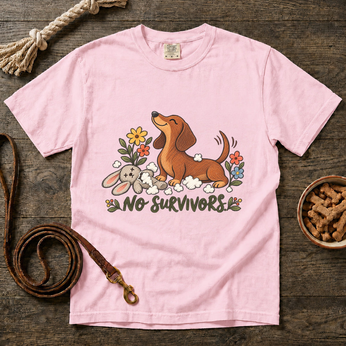 No Survivors Red Shorthaired Dachshund T-Shirt