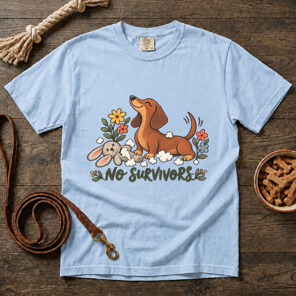 No Survivors Red Shorthaired Dachshund T-Shirt