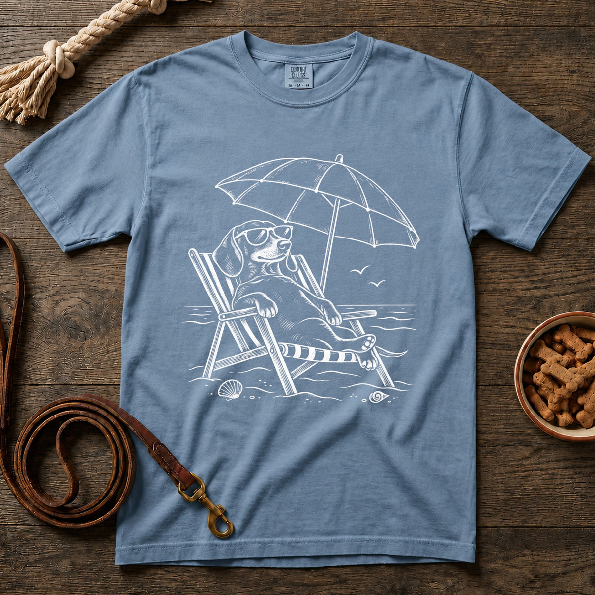 Beach Day Shorthaired Dachshund T-Shirt