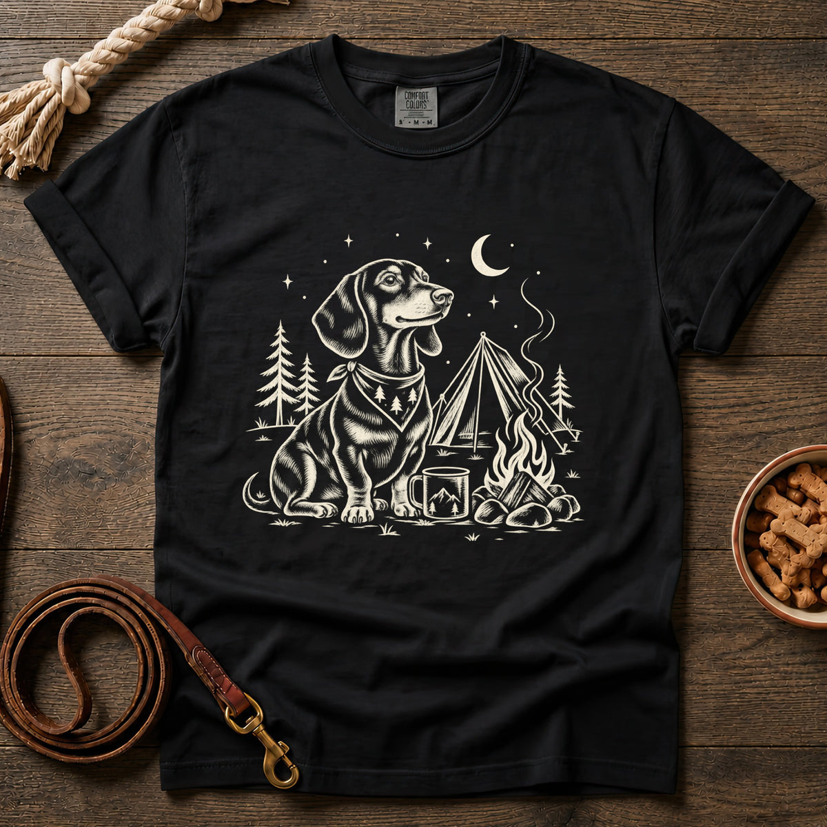 Camping Life Shorthaired Dachshund T-Shirt