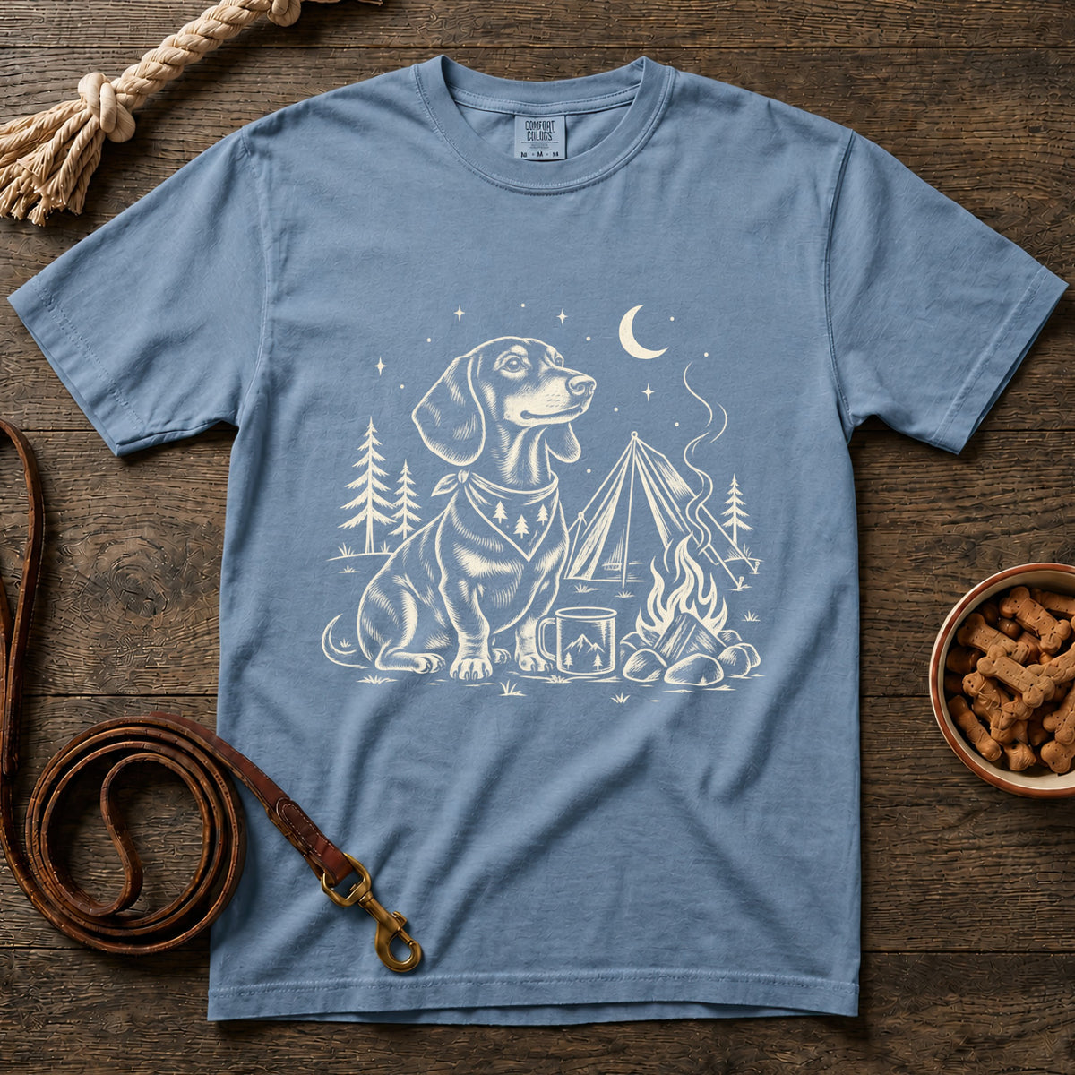 Camping Life Shorthaired Dachshund T-Shirt