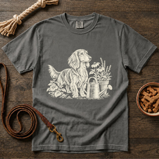 Garden Days Longhaired Dachshund T-Shirt