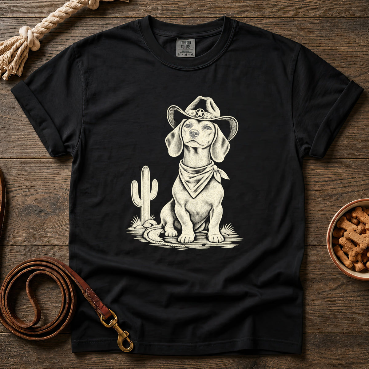 The Sheriff Shorthaired Dachshund T-Shirt