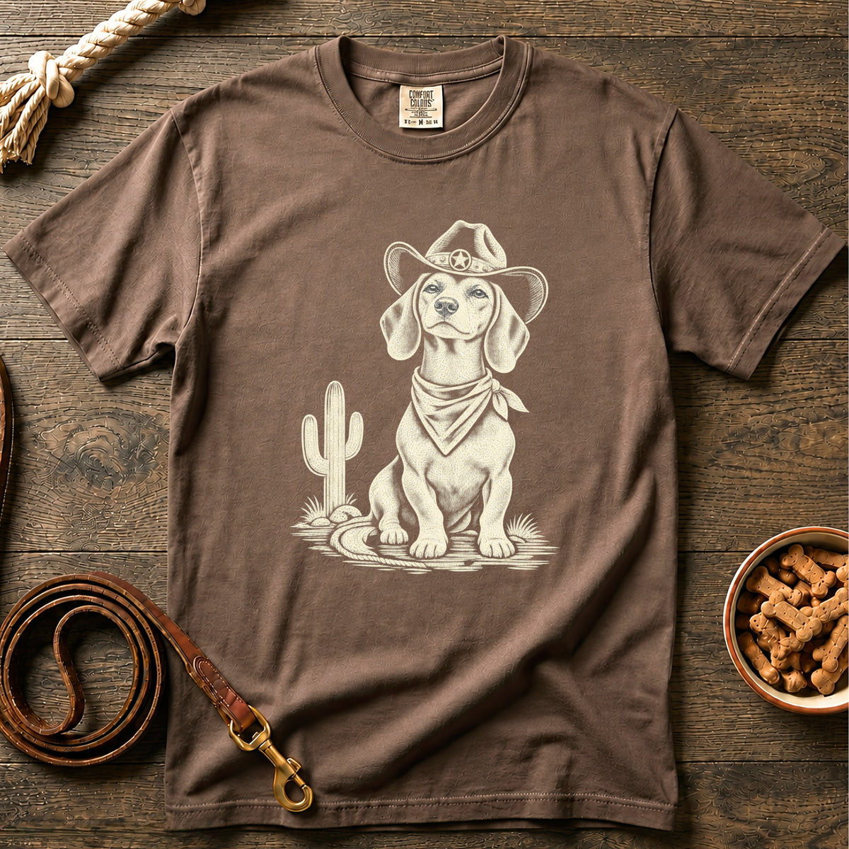 The Sheriff Shorthaired Dachshund T-Shirt