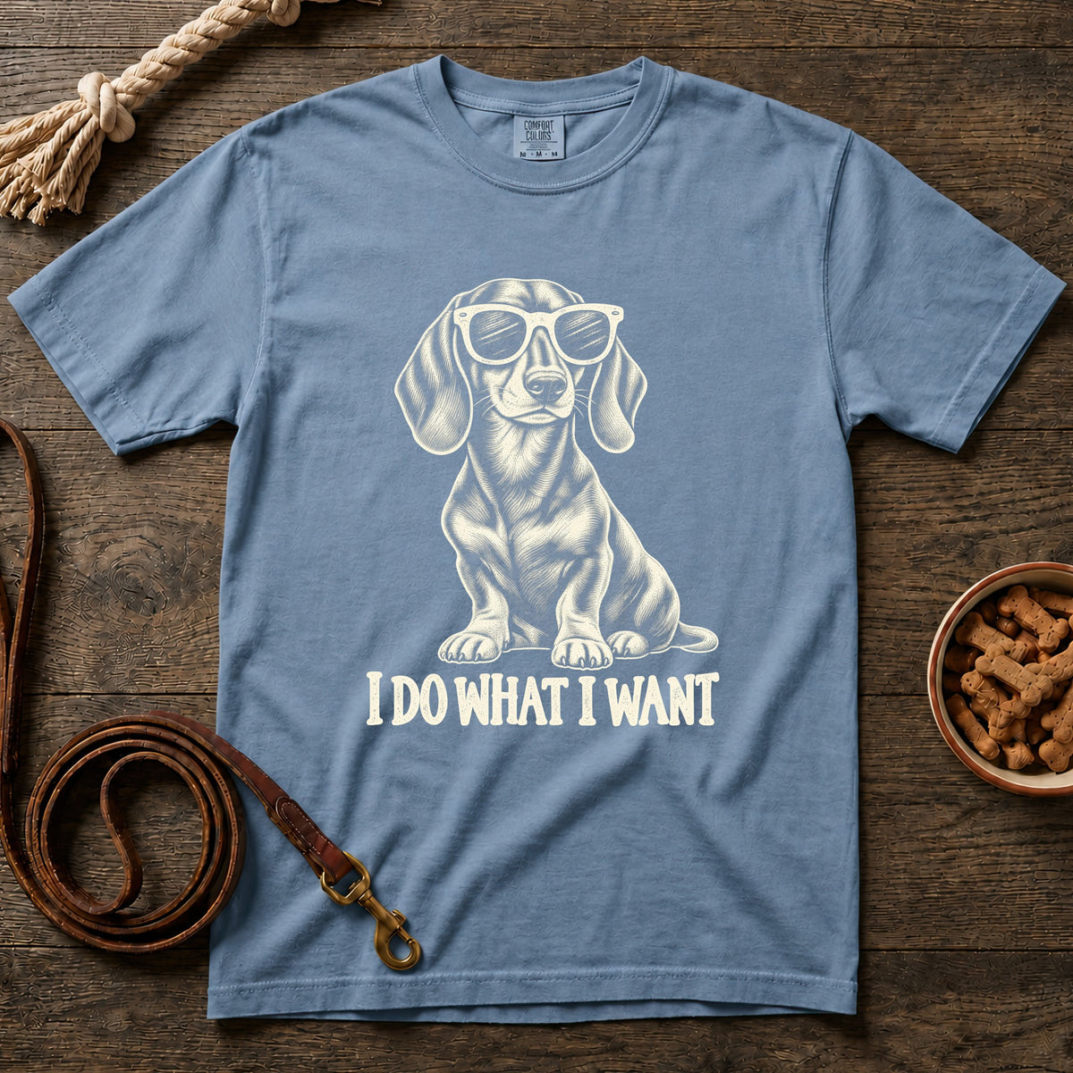 I Do What I Want Shorthaired Dachshund T-Shirt