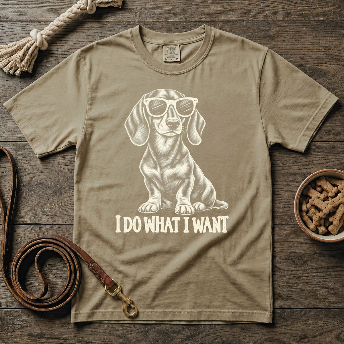 I Do What I Want Shorthaired Dachshund T-Shirt