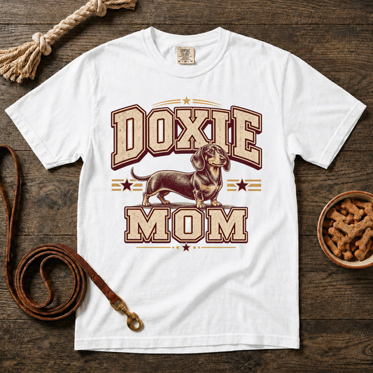 Collegiate Doxie Mom T-Shirt