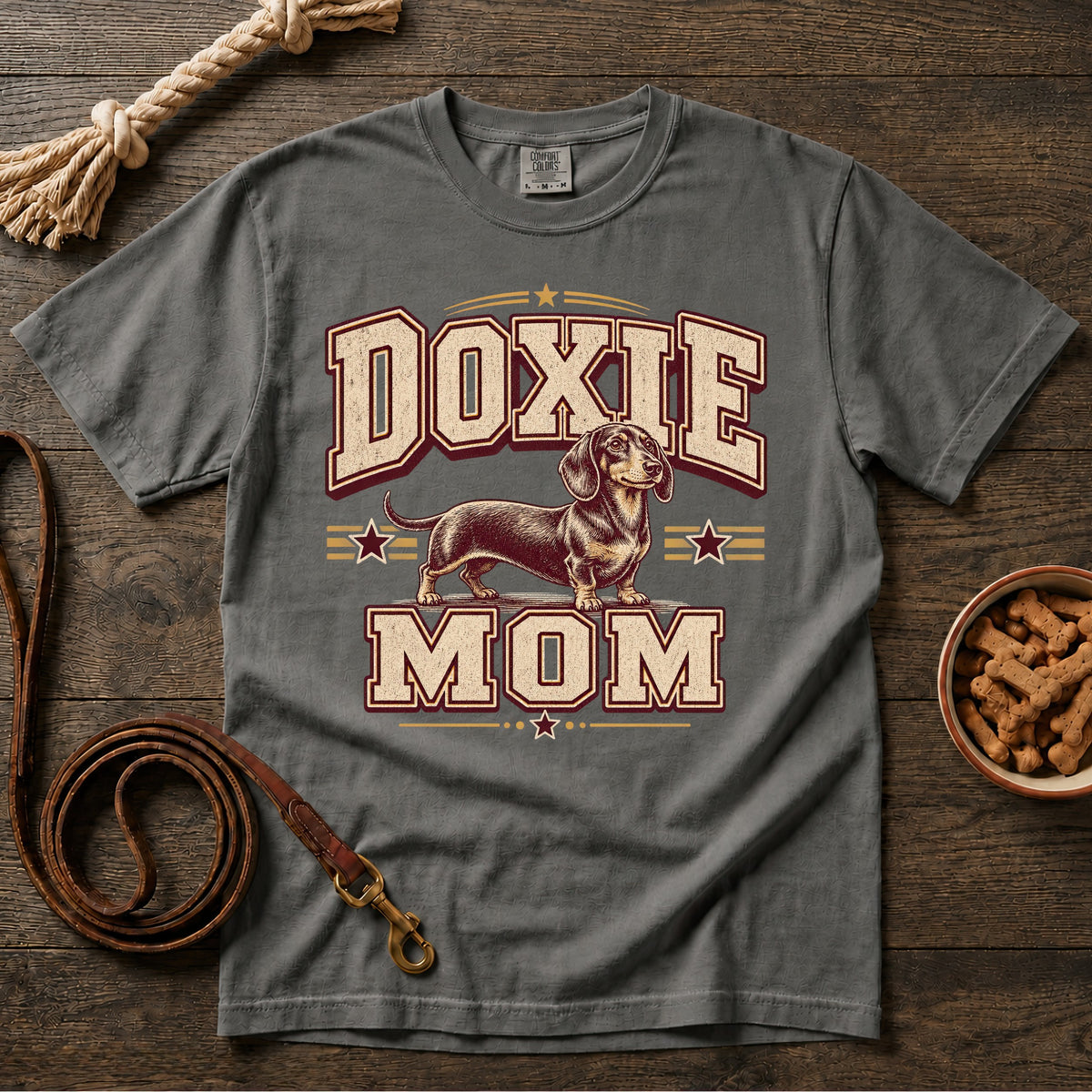Collegiate Doxie Mom T-Shirt