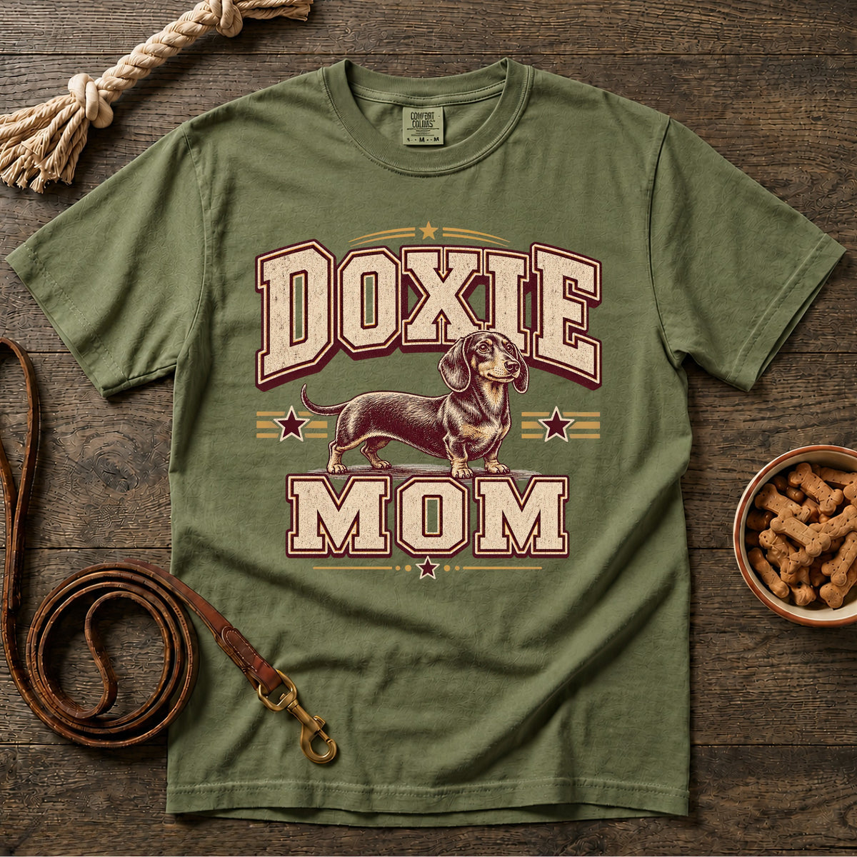 Collegiate Doxie Mom T-Shirt