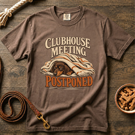 Clubhouse Meeting Postponed T-Shirt