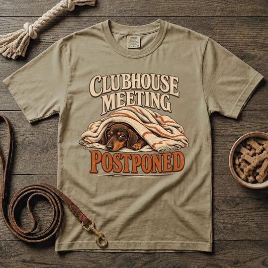 Clubhouse Meeting Postponed T-Shirt