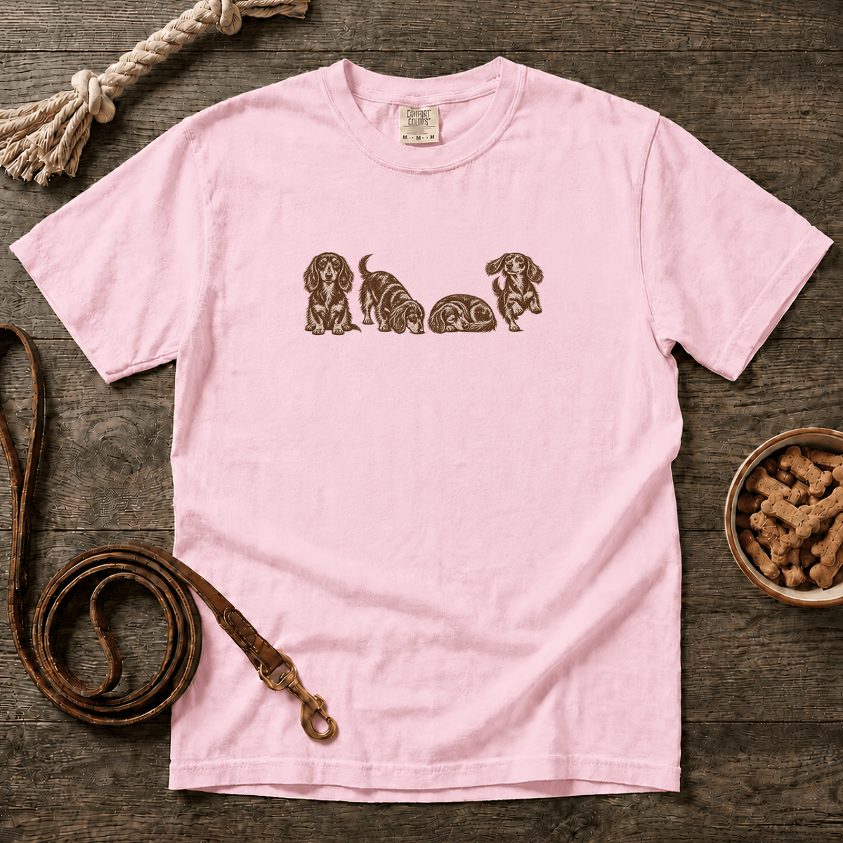 Four Doxies Longhaired T-Shirt