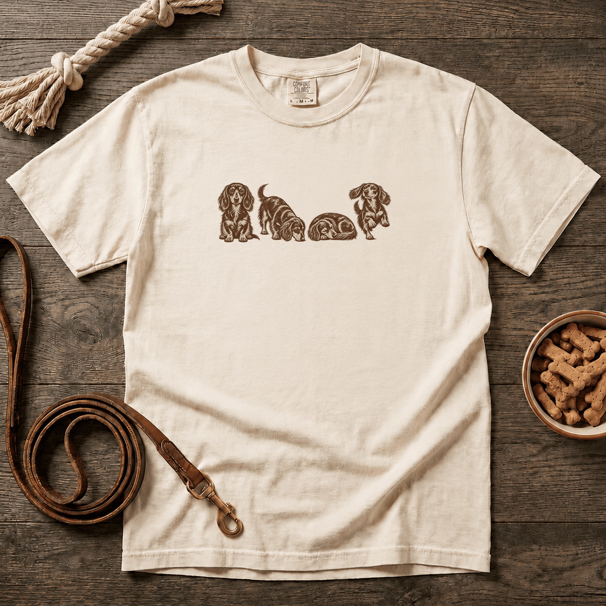 Four Doxies Longhaired T-Shirt