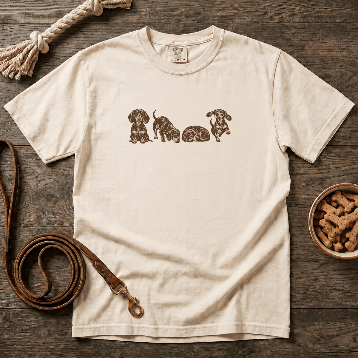 Four Doxies Shorthaired T-shirt