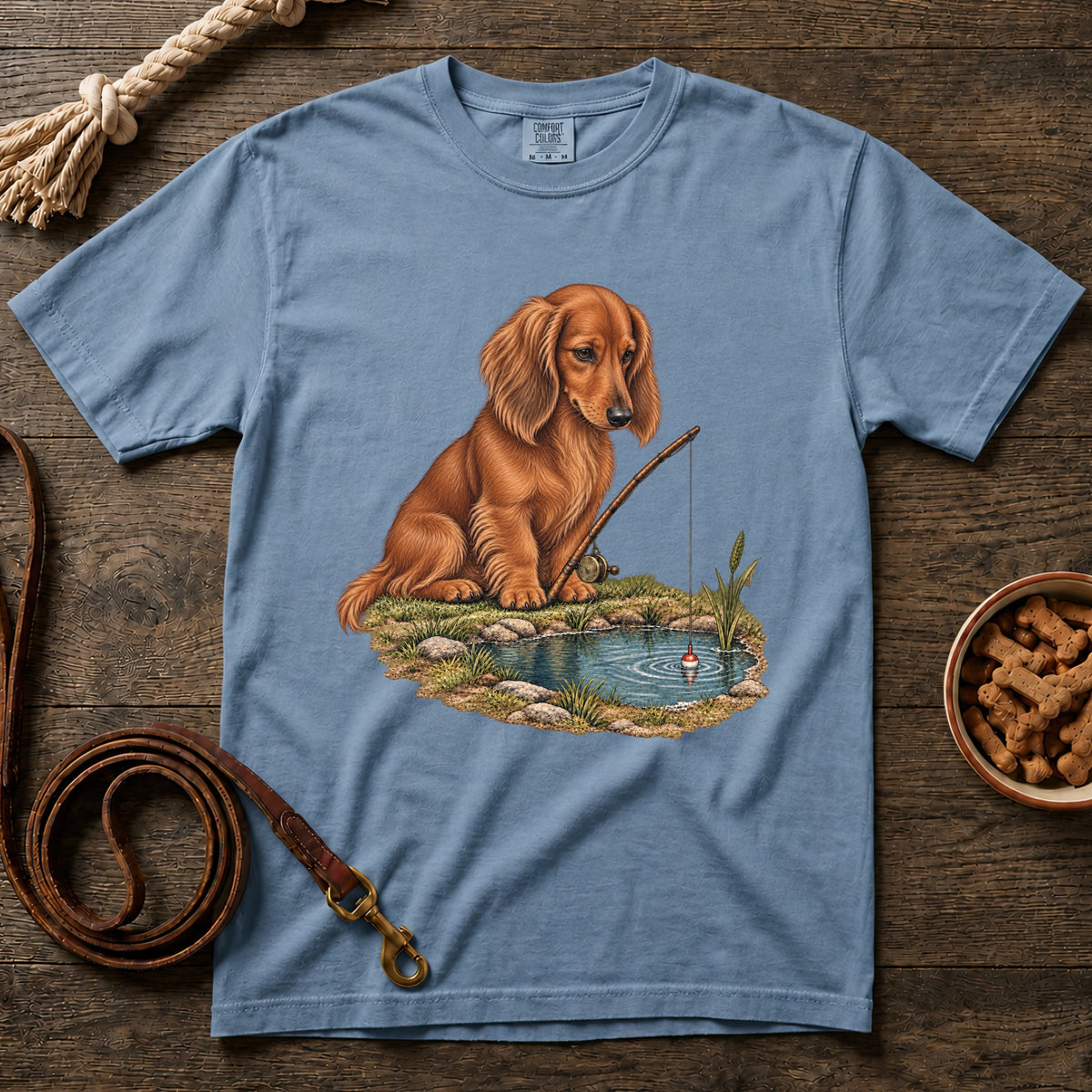 Red Longhaired Little Legs, Big Catch T-Shirt