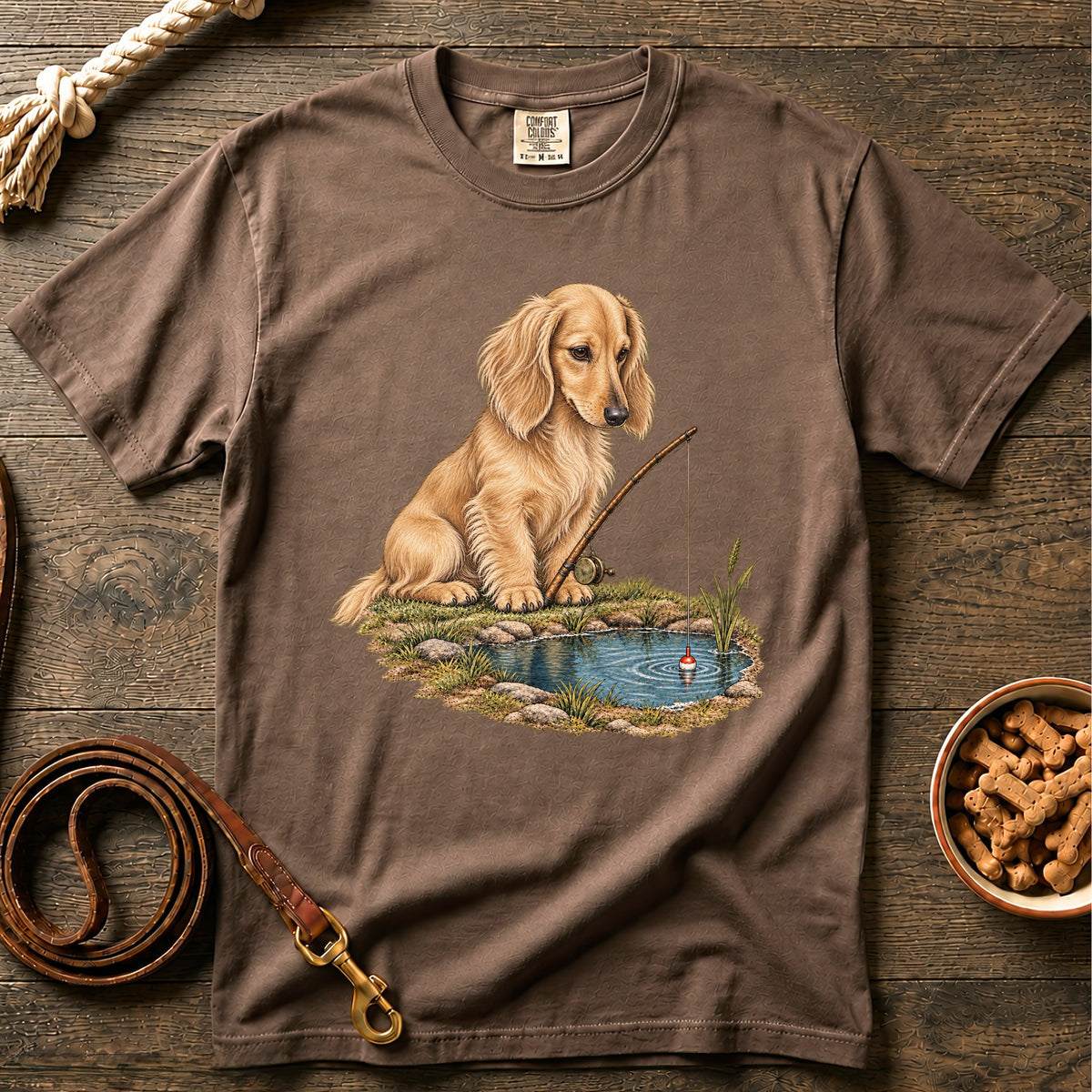 Blonde Longhaired Little Legs, Big Catch T-Shirt
