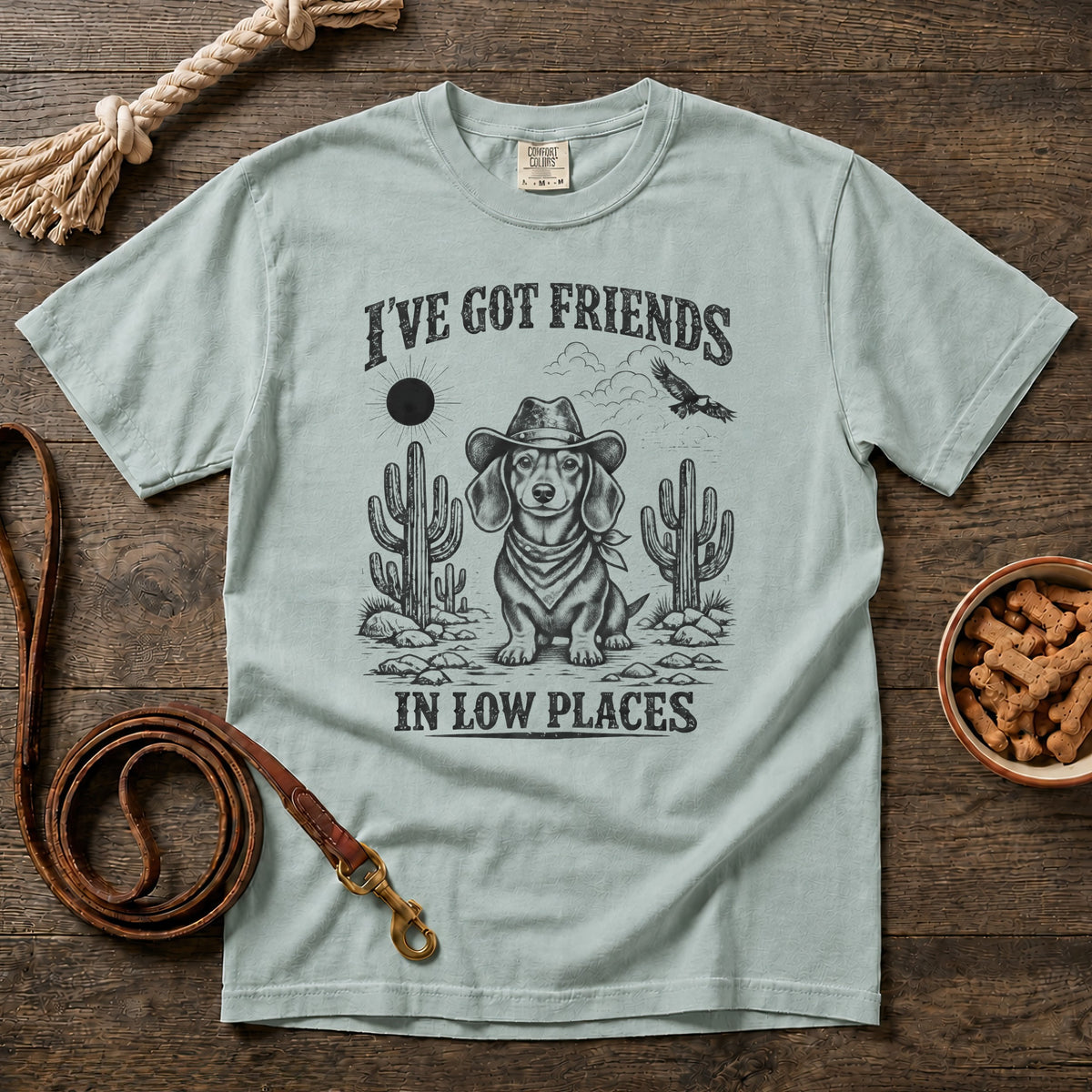 I've Got Friends in Low Places Shorthaired Dachshund T-Shirt