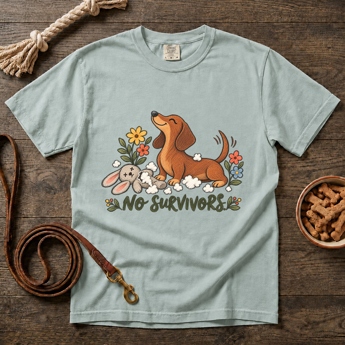 No Survivors Red Shorthaired Dachshund T-Shirt