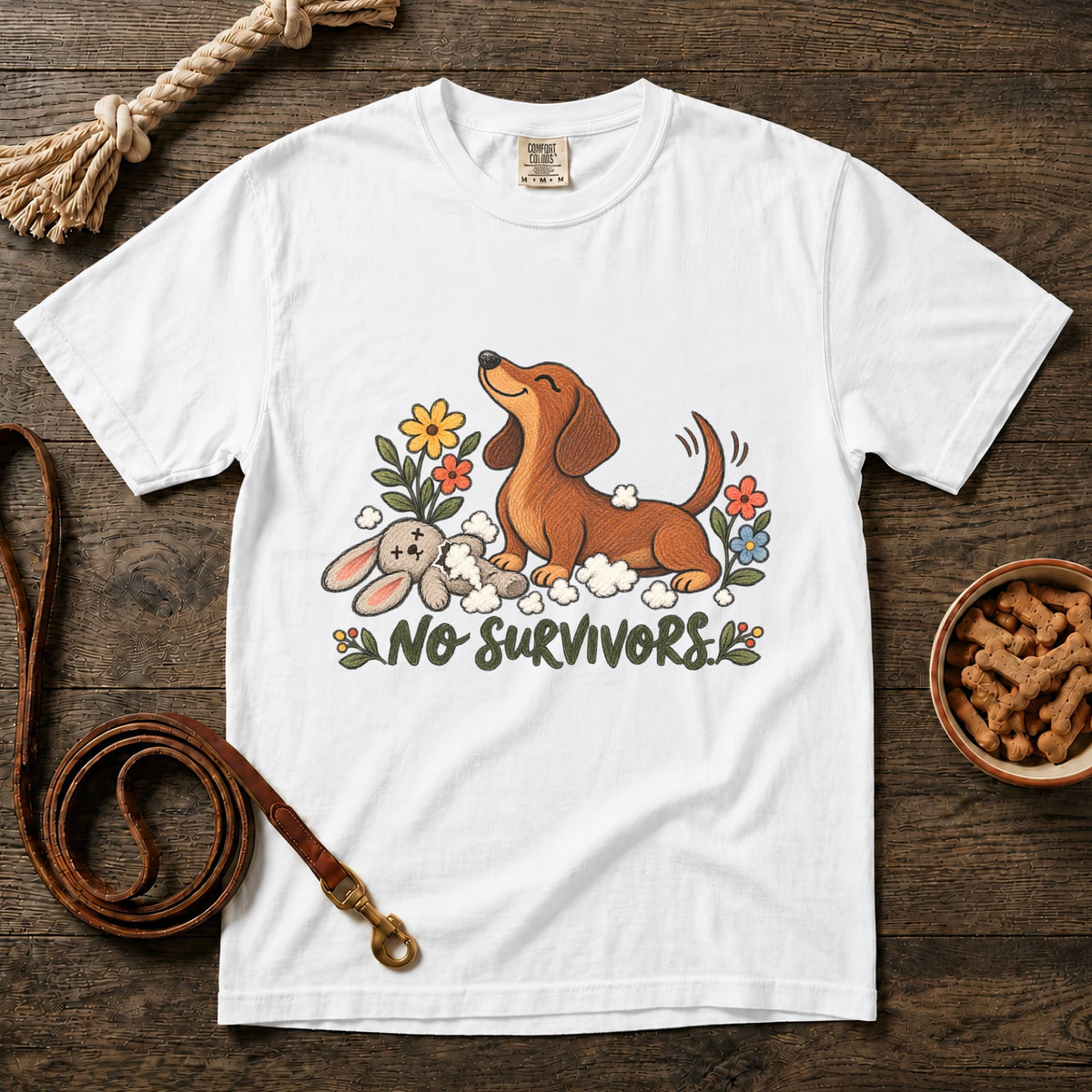 No Survivors Red Shorthaired Dachshund T-Shirt