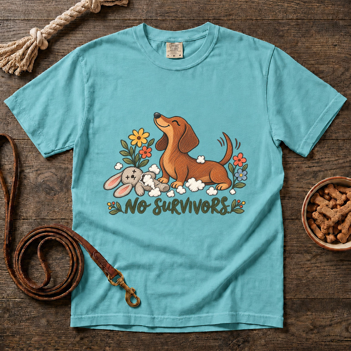 No Survivors Red Shorthaired Dachshund T-Shirt