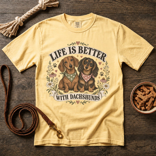 Life Is Better with Dachshunds T-Shirt
