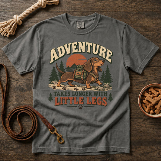 Adventure Takes Longer Red Shorthaired Dachshund T-Shirt