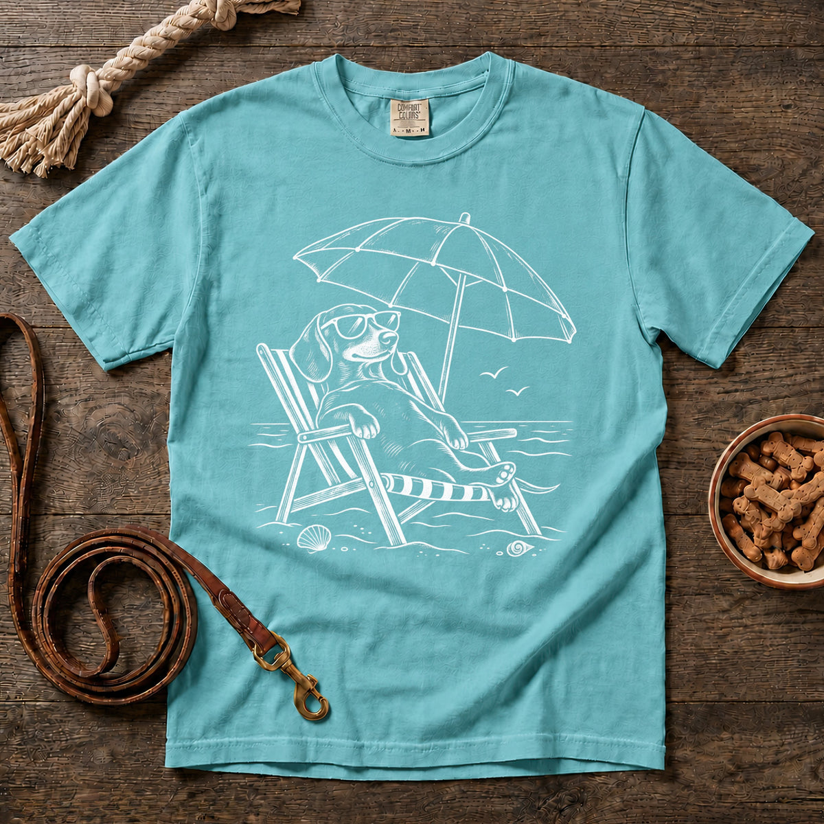 Beach Day Shorthaired Dachshund T-Shirt
