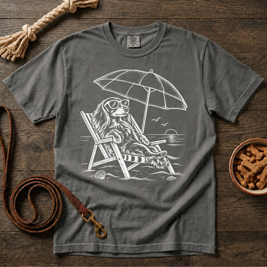 Beach Day Longhaired Dachshund T-Shirt