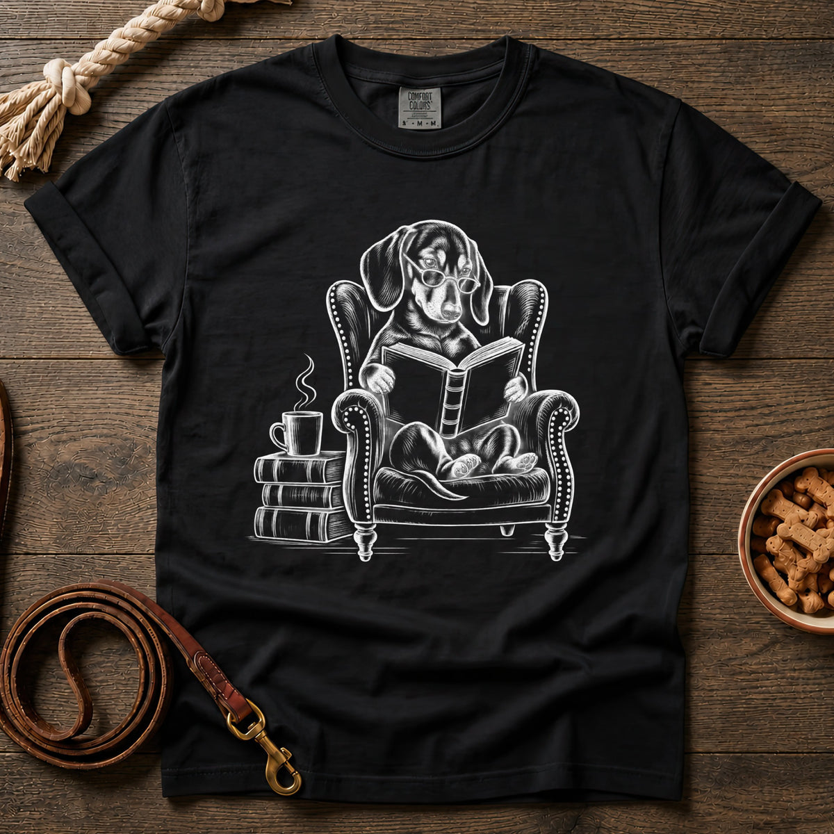 Just Reading Shorthaired Dachshund T-Shirt