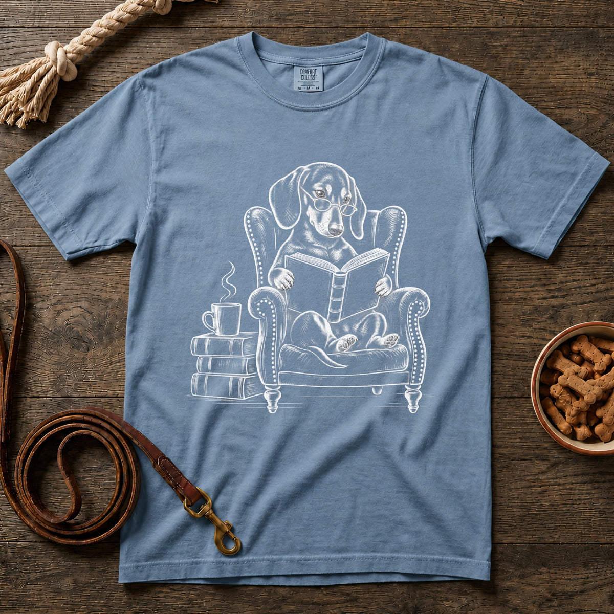 Just Reading Shorthaired Dachshund T-Shirt