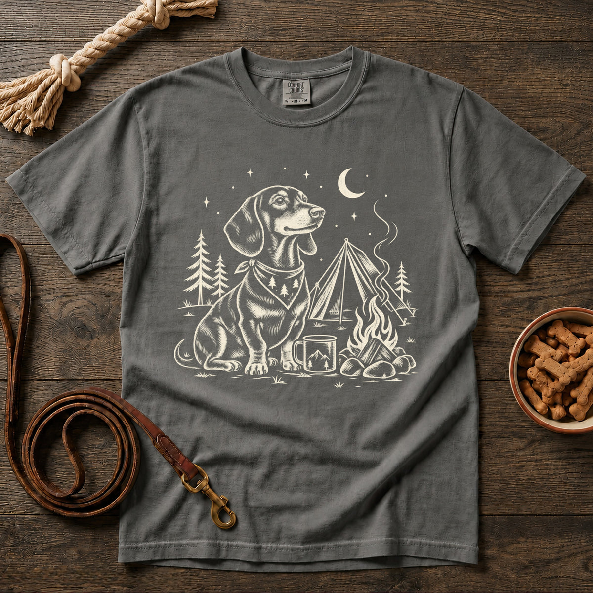Camping Life Shorthaired Dachshund T-Shirt