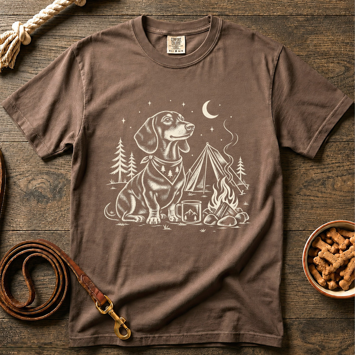 Camping Life Shorthaired Dachshund T-Shirt