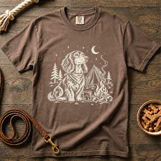 Camping Life Longhaired Dachshund T-Shirt