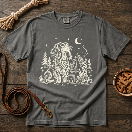 Camping Life Longhaired Dachshund T-Shirt