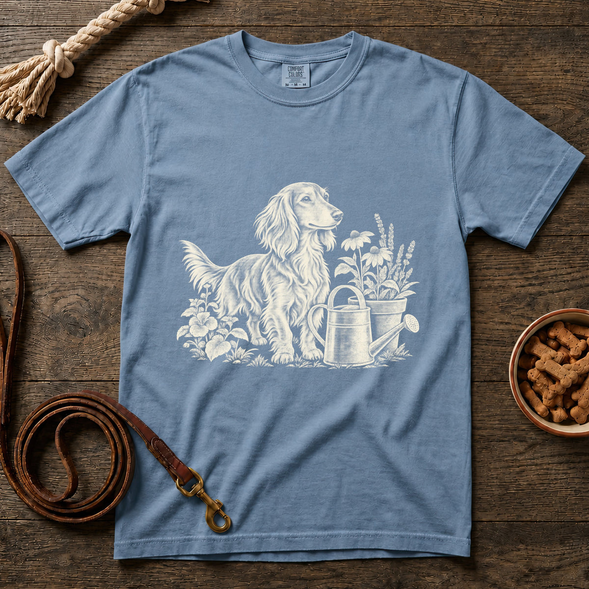 Garden Days Longhaired Dachshund T-Shirt