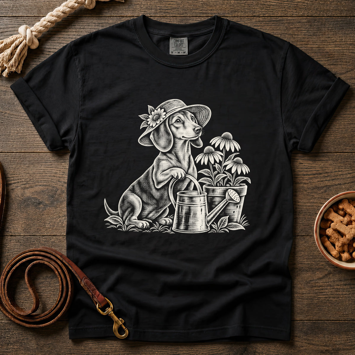 Gardening Doxie Shorthaired Dachshund T-Shirt