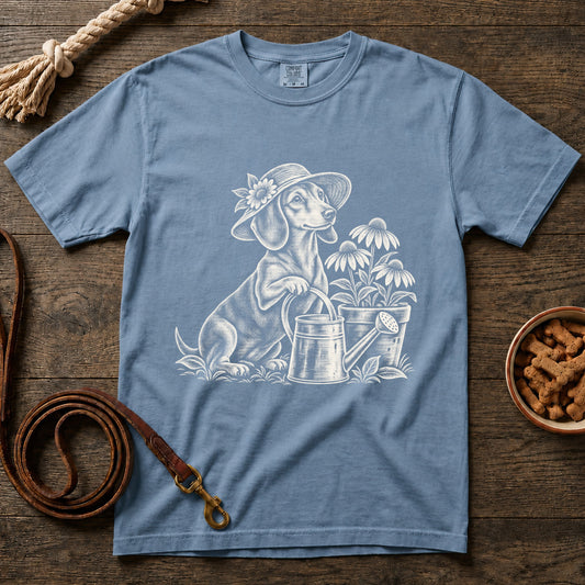 Gardening Doxie Shorthaired Dachshund T-Shirt