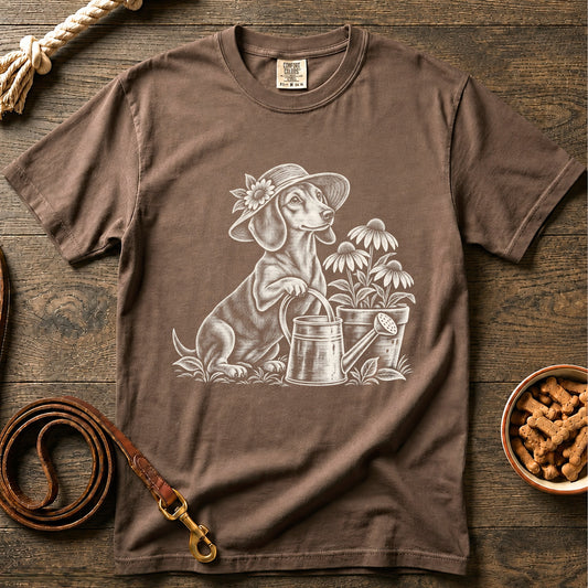Gardening Doxie Shorthaired Dachshund T-Shirt