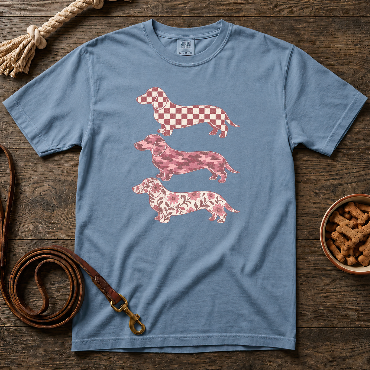 Three Little Doxies, Pretty in Pink T-Shirt